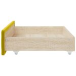 Tiroirs de lit 2 pcs jaune bois d'ingénierie et velours – Image 3