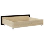 Tiroirs de lit 2 pcs noir bois d'ingénierie et similicuir – Image 4