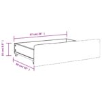Tiroirs de lit 2 pcs cappuccino bois d'ingénierie et similicuir – Image 6