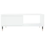 Table basse blanc 90x60x35 cm bois d'ingénierie – Image 3