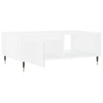 Table basse blanc 90x60x35 cm bois d'ingénierie – Image 4