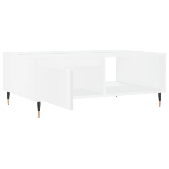 Table basse blanc 90x60x35 cm bois d'ingénierie – Image 4