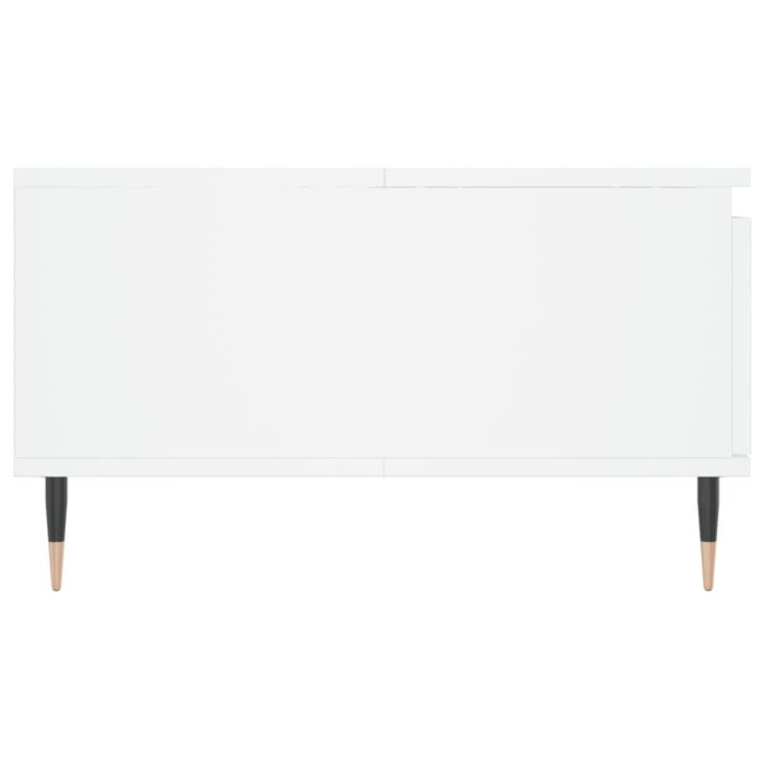 Table basse blanc 90x60x35 cm bois d'ingénierie – Image 5