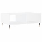 Table basse blanc 90x60x35 cm bois d'ingénierie – Image 6