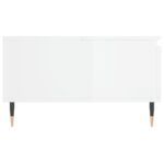 Table basse blanc brillant 90x60x35 cm bois d'ingénierie – Image 5