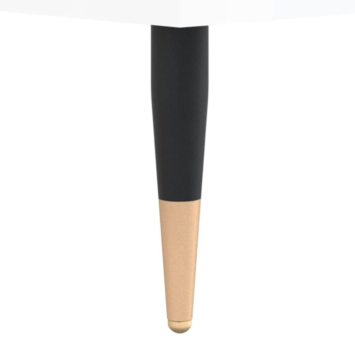 Table basse blanc brillant 90x60x35 cm bois d'ingénierie – Image 7