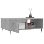 Table basse gris béton 90x60x35 cm bois d'ingénierie – Image 2