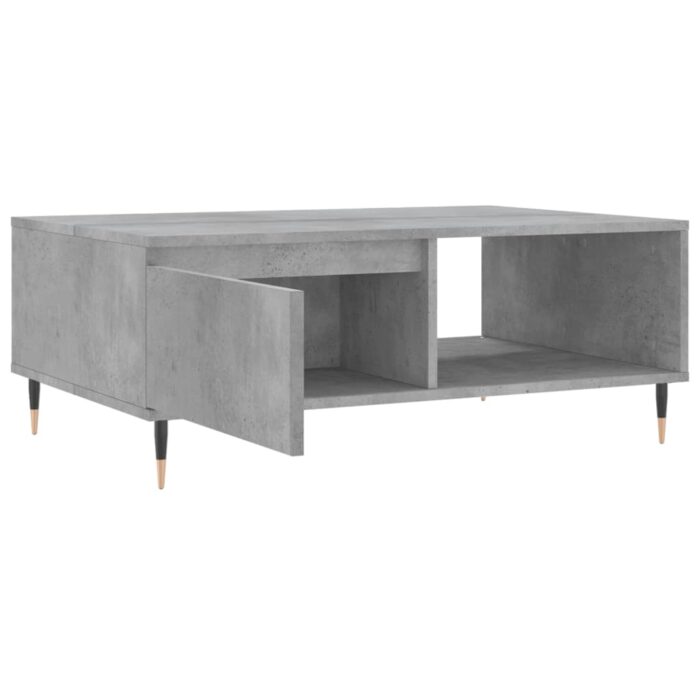Table basse gris béton 90x60x35 cm bois d'ingénierie – Image 4