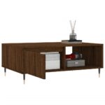 Table basse chêne marron 90x60x35 cm bois d'ingénierie – Image 2