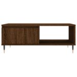 Table basse chêne marron 90x60x35 cm bois d'ingénierie – Image 3