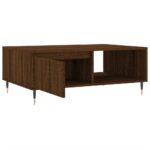 Table basse chêne marron 90x60x35 cm bois d'ingénierie – Image 4