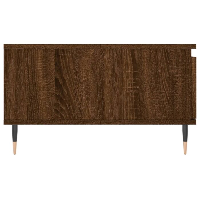 Table basse chêne marron 90x60x35 cm bois d'ingénierie – Image 5