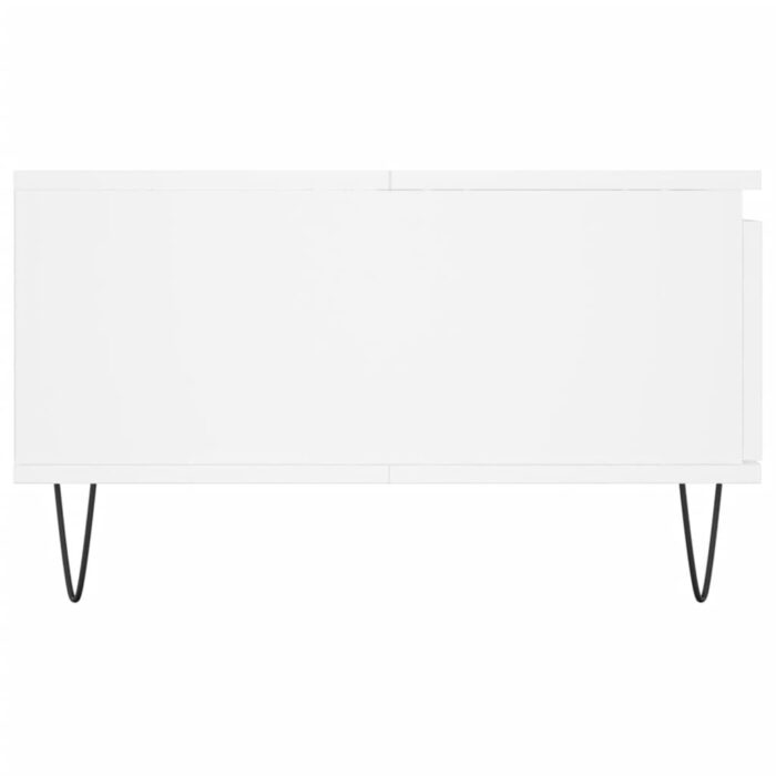 Table basse blanc 90x60x35 cm bois d'ingénierie – Image 5