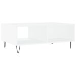Table basse blanc 90x60x35 cm bois d'ingénierie – Image 6
