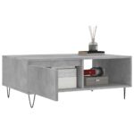 Table basse gris béton 90x60x35 cm bois d'ingénierie – Image 2