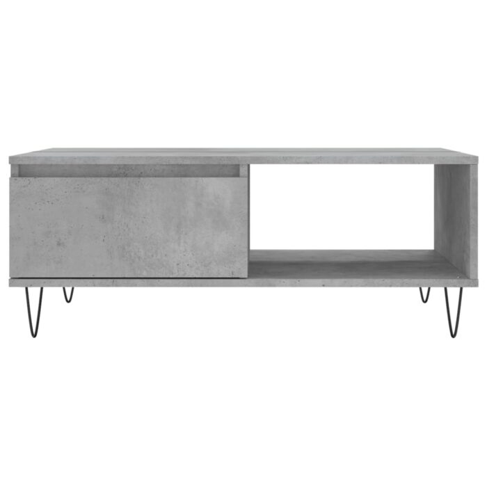 Table basse gris béton 90x60x35 cm bois d'ingénierie – Image 3