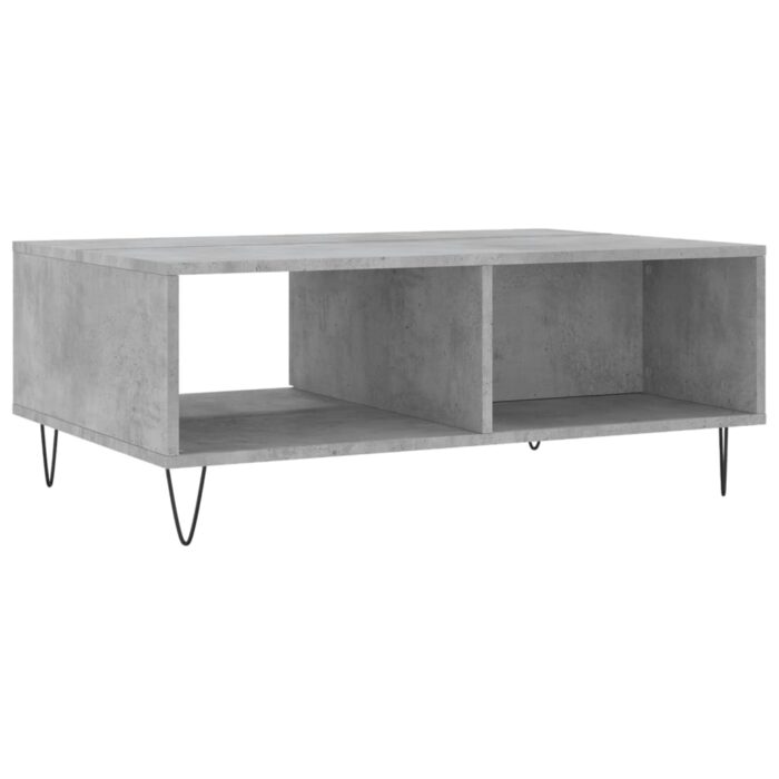 Table basse gris béton 90x60x35 cm bois d'ingénierie – Image 6