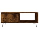 Table basse chêne fumé 90x60x35 cm bois d'ingénierie – Image 3