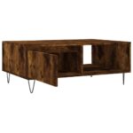 Table basse chêne fumé 90x60x35 cm bois d'ingénierie – Image 4