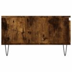 Table basse chêne fumé 90x60x35 cm bois d'ingénierie – Image 5