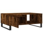 Table basse chêne fumé 90x60x35 cm bois d'ingénierie – Image 4