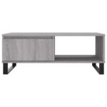 Table basse sonoma gris 90x60x35 cm bois d'ingénierie – Image 3