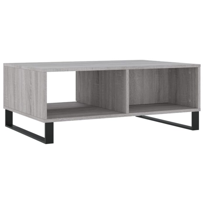 Table basse sonoma gris 90x60x35 cm bois d'ingénierie – Image 6