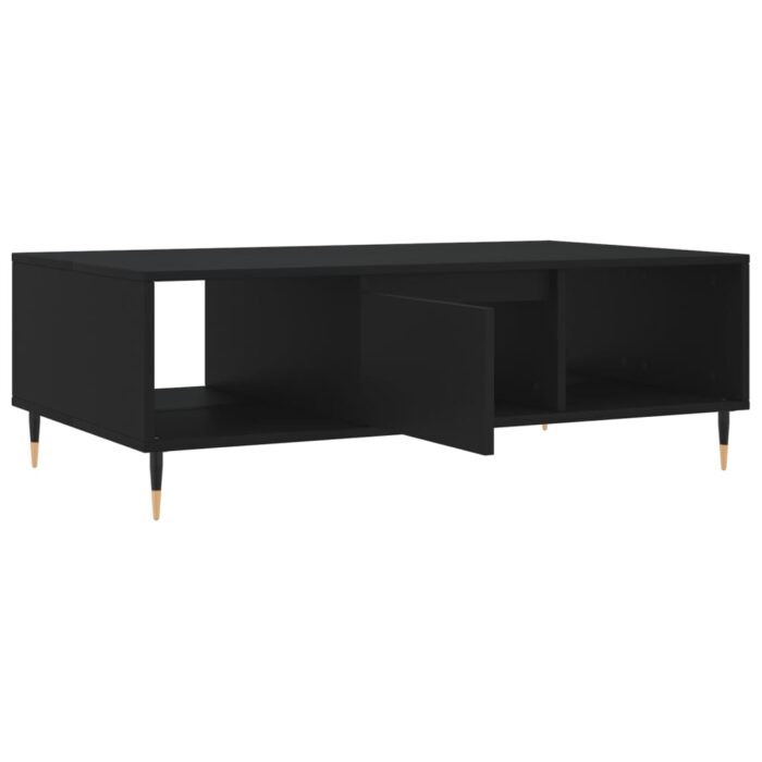 Table basse noir 104x60x35 cm bois d'ingénierie – Image 4