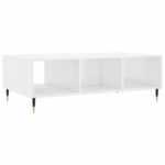 Table basse blanc brillant 104x60x35 cm bois d'ingénierie – Image 6