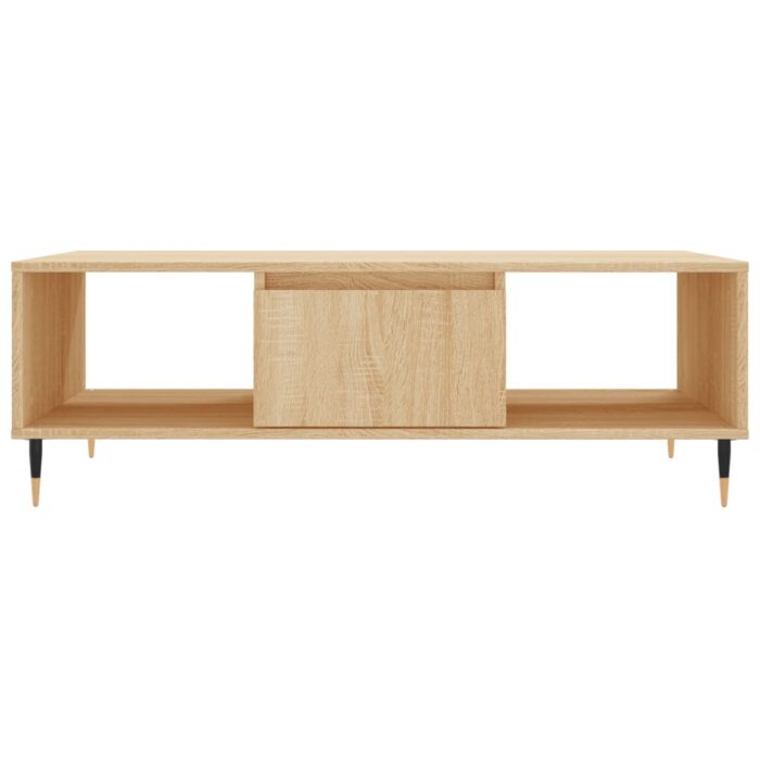 Table basse chêne sonoma 104x60x35 cm bois d'ingénierie – Image 3
