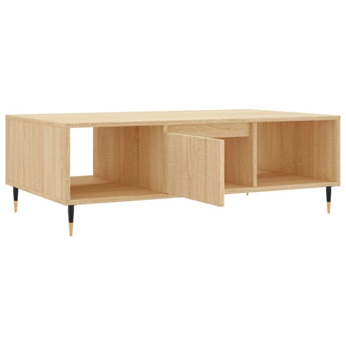 Table basse chêne sonoma 104x60x35 cm bois d'ingénierie – Image 4