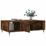 Table basse chêne fumé 104x60x35 cm bois d'ingénierie – Image 2