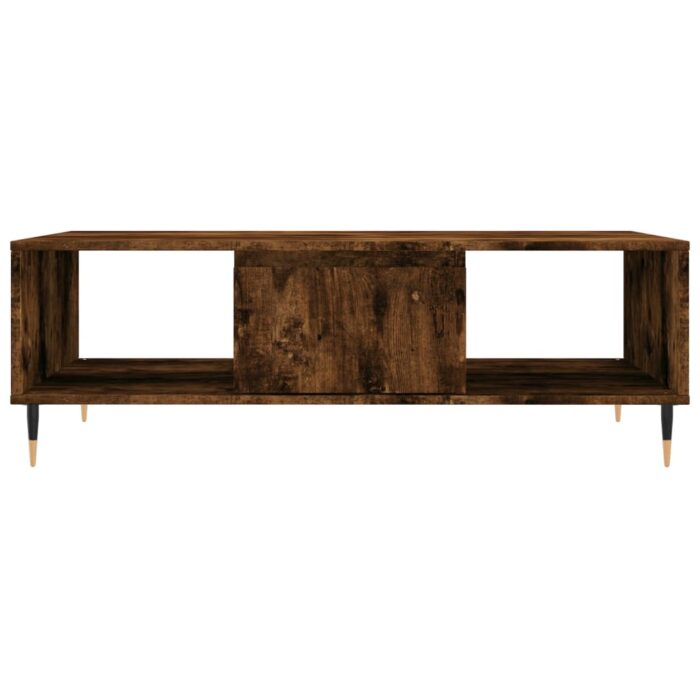 Table basse chêne fumé 104x60x35 cm bois d'ingénierie – Image 3