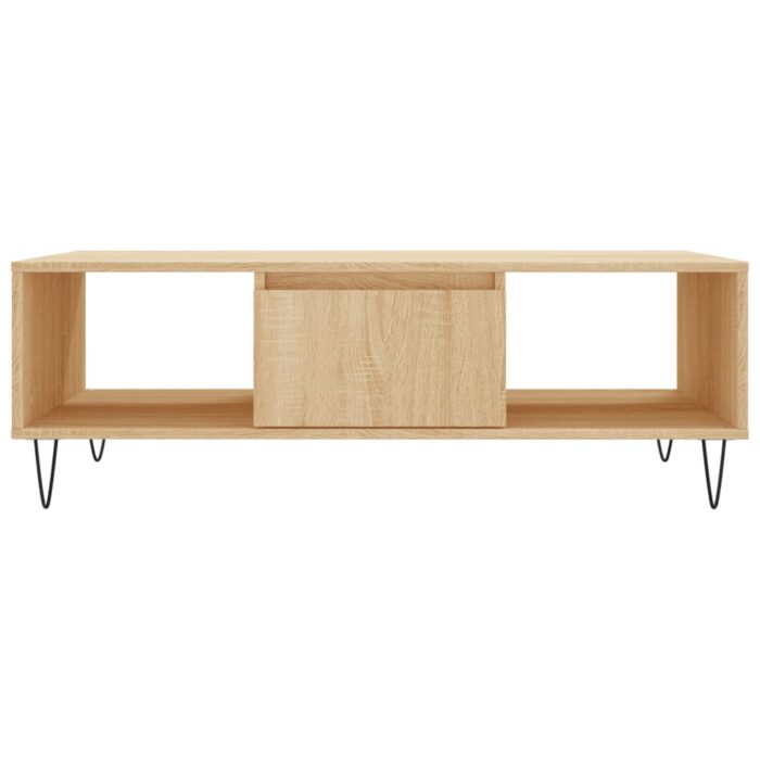 Table basse chêne sonoma 104x60x35 cm bois d'ingénierie – Image 3
