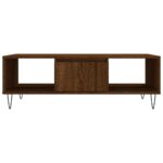 Table basse chêne marron 104x60x35 cm bois d'ingénierie – Image 3