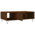 Table basse chêne marron 104x60x35 cm bois d'ingénierie – Image 4