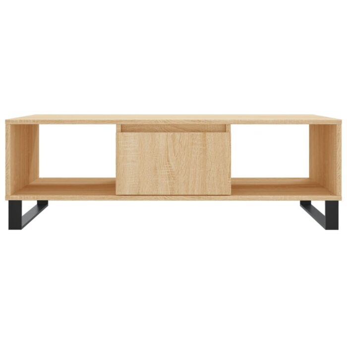 Table basse chêne sonoma 104x60x35 cm bois d'ingénierie – Image 3