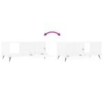 Table basse blanc 90x50x40 cm bois d'ingénierie – Image 7