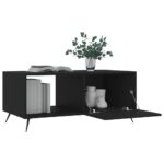 Table basse noir 90x50x40 cm bois d'ingénierie – Image 2