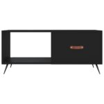 Table basse noir 90x50x40 cm bois d'ingénierie – Image 3