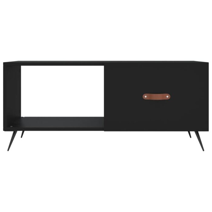 Table basse noir 90x50x40 cm bois d'ingénierie – Image 3