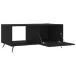 Table basse noir 90x50x40 cm bois d'ingénierie – Image 4