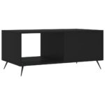 Table basse noir 90x50x40 cm bois d'ingénierie – Image 6