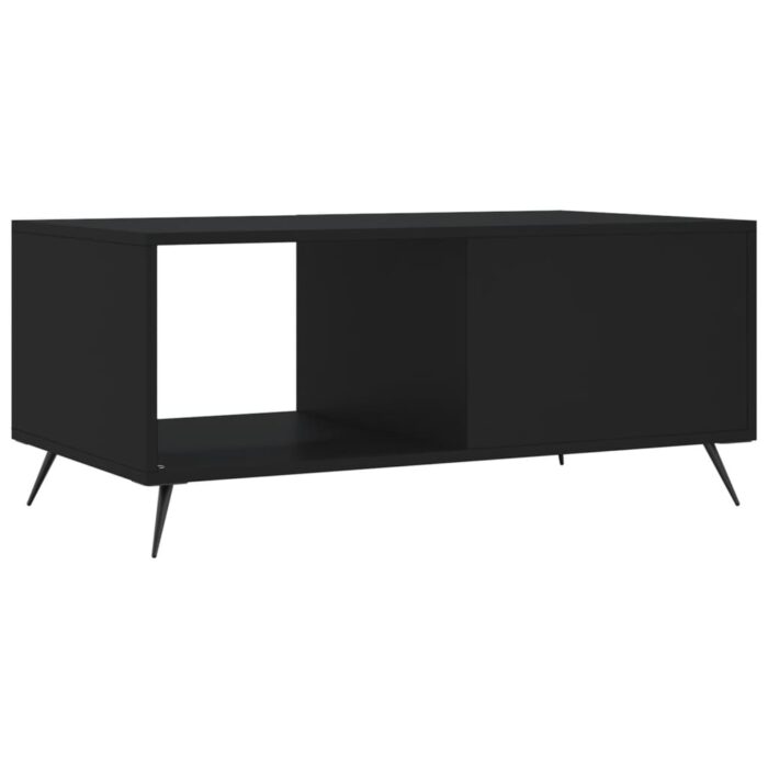 Table basse noir 90x50x40 cm bois d'ingénierie – Image 6