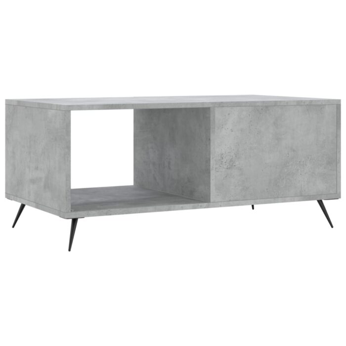 Table basse gris béton 90x50x40 cm bois d'ingénierie – Image 6