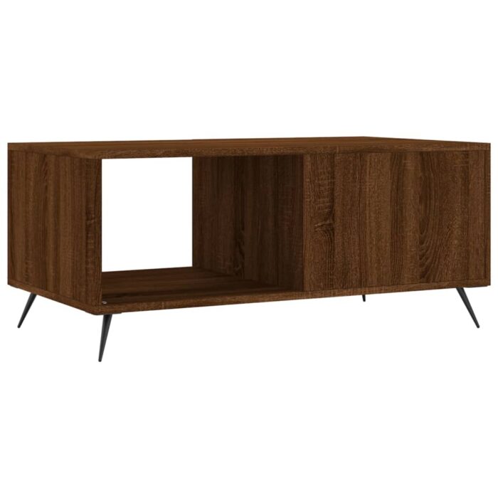 Table basse chêne marron 90x50x40 cm bois d'ingénierie – Image 6