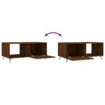 Table basse chêne marron 90x50x40 cm bois d'ingénierie – Image 7