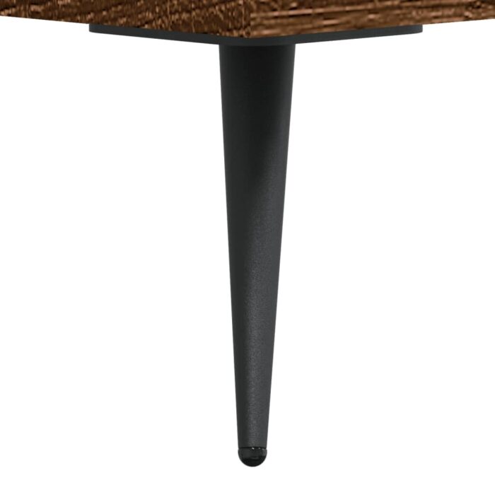 Table basse chêne marron 90x50x40 cm bois d'ingénierie – Image 9