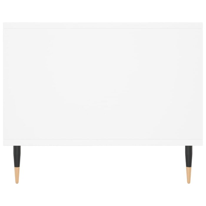 Table basse blanc 90x50x40 cm bois d'ingénierie – Image 5