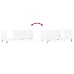 Table basse blanc 90x50x40 cm bois d'ingénierie – Image 7